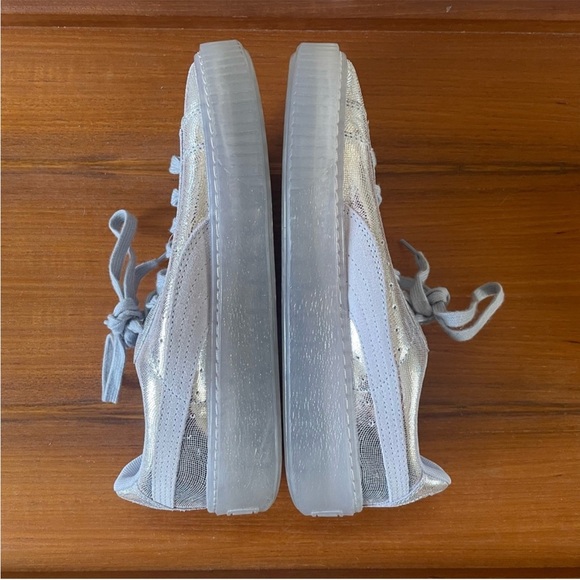 Puma Silver Glitter Platform Sneakers, NWOB - Picture 8 of 15